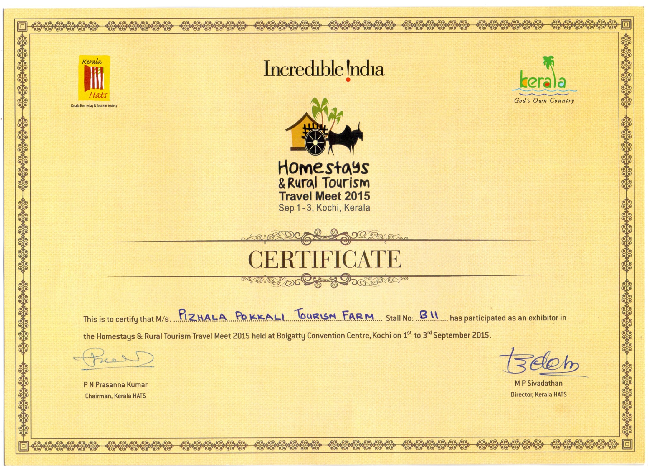 Exhibitor at the Homestays & Rural Tourism Travel Meet 2015